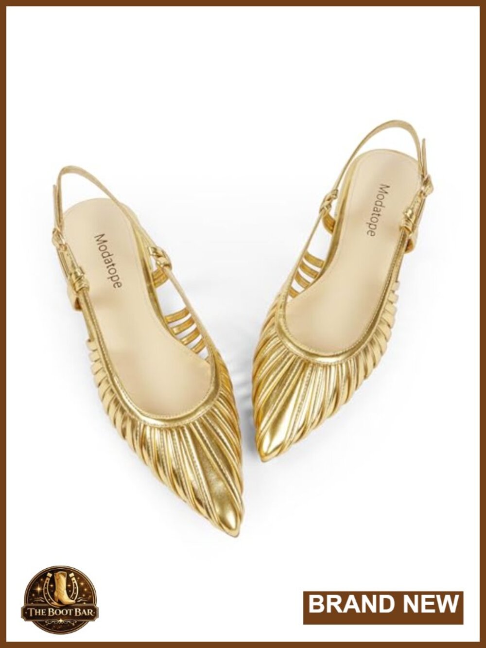 Slingback Flats Pointed Toe Low Heel Dress Shoes Faux Leather